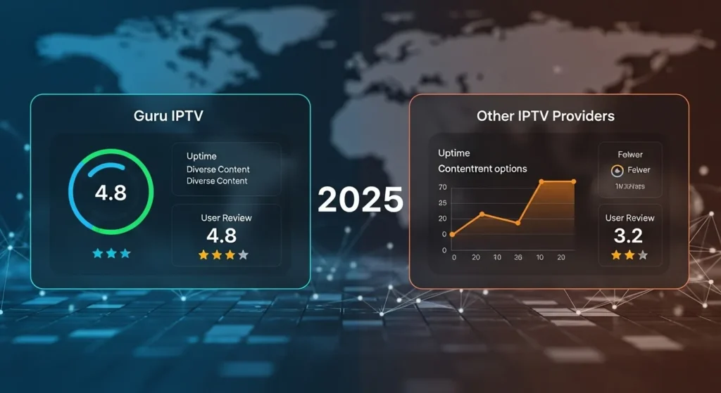 Comparing Guru IPTV with Other IPTV Providers in 2025