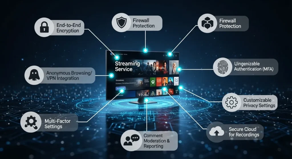 Privacy Features and Security Measures for Safe Streaming